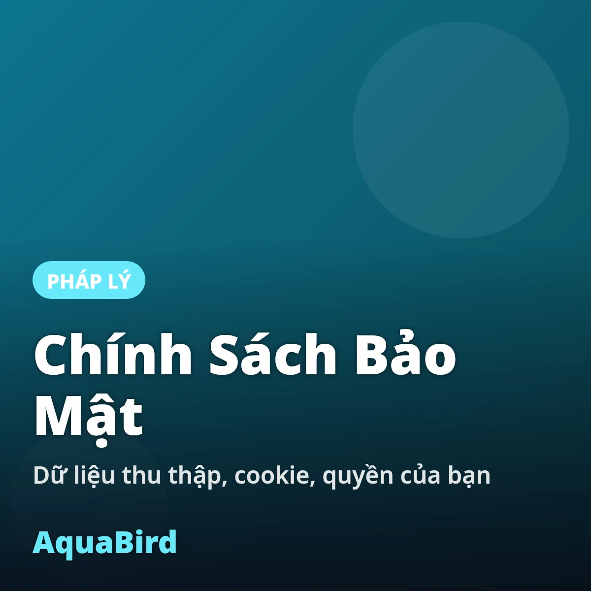 Chính sách bảo mật AquaBird