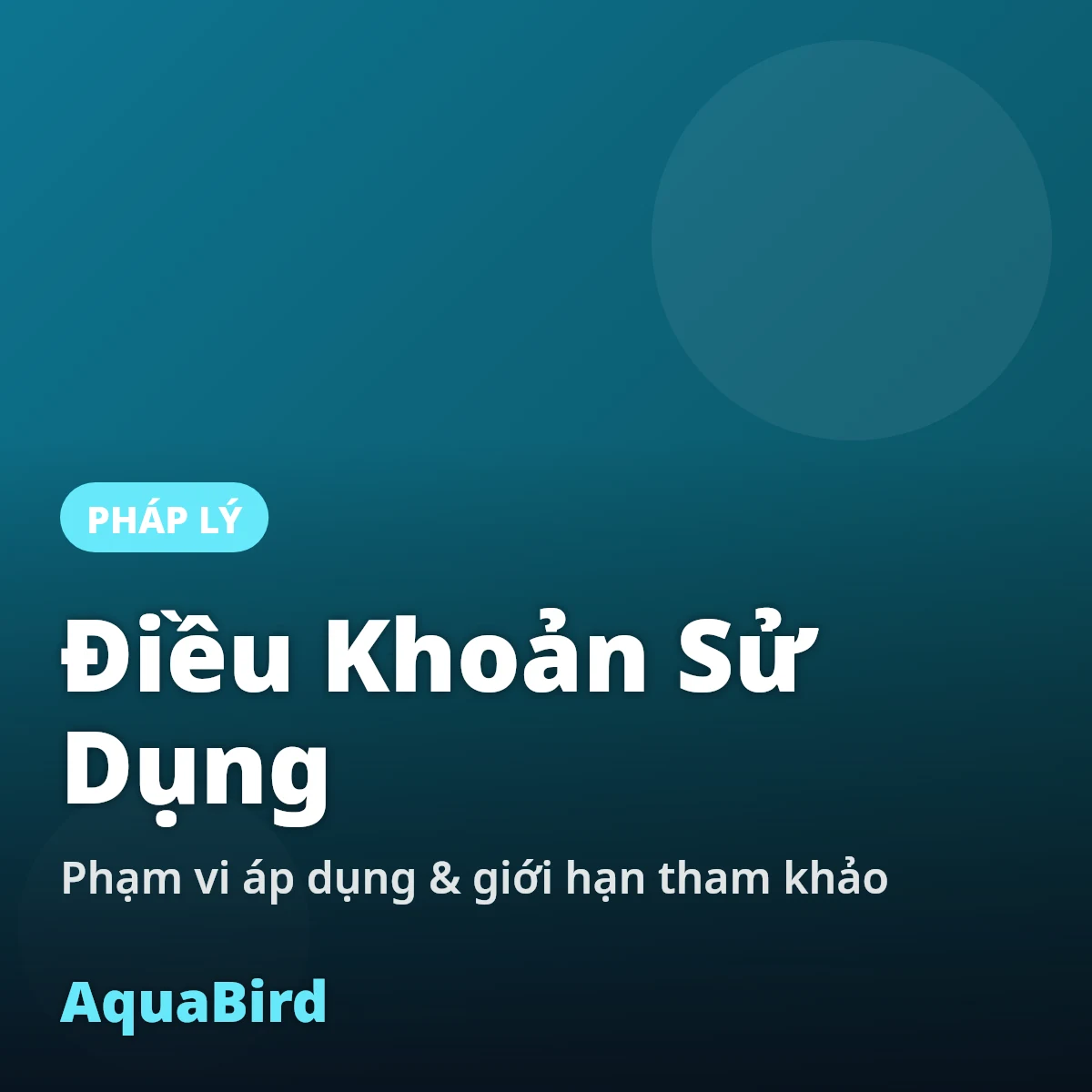 Điều khoản sử dụng AquaBird