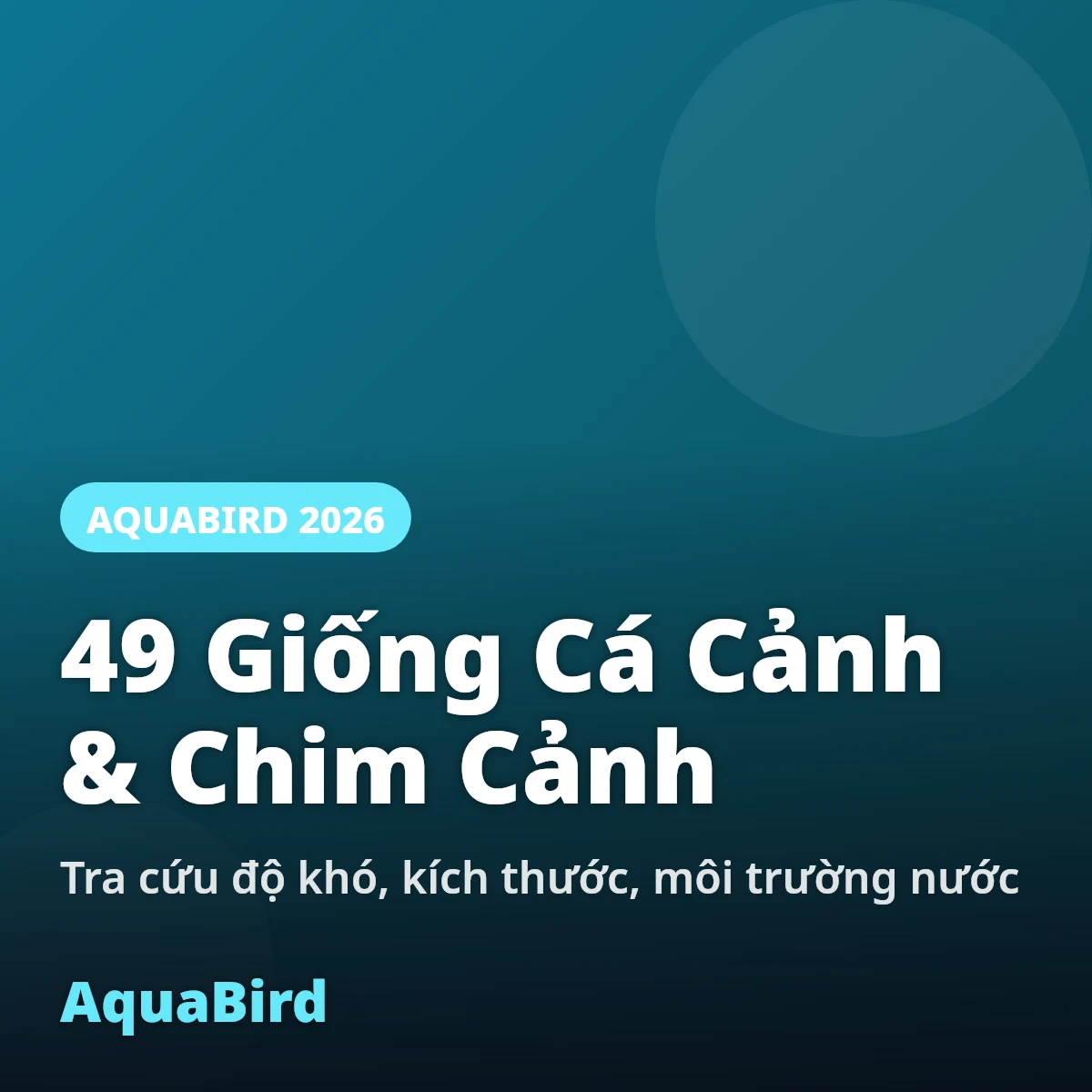 49 giống cá cảnh và chim cảnh tra cứu trên AquaBird